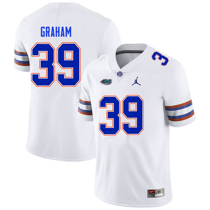 NCAA Florida Gators Fenley Graham Men's #39 Nike White Stitched Authentic College Football Jersey AJN3864AM